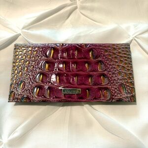 Brahmin Cordelia Checkbook Cover in Quartz Violet with Pen, Like New!
